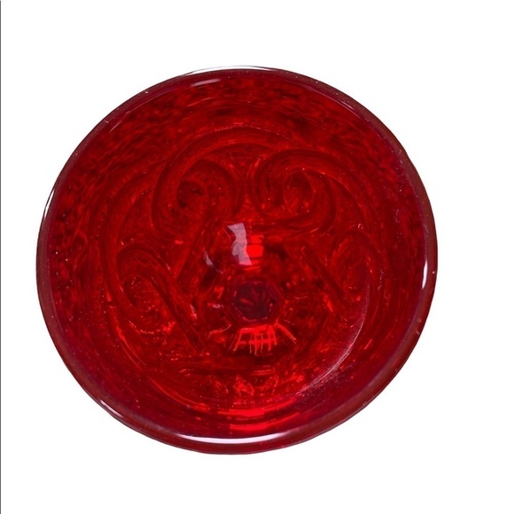 LG Wright Glass Ruby Double Ring Water Goblet - Picture 2 of 4